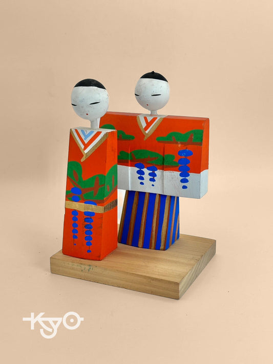 FT107 -  wooden Japanese hina doll 雛人形