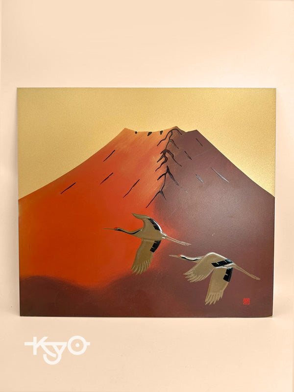 SHP58 - Red Fuji Metallic Shikishi Art Board