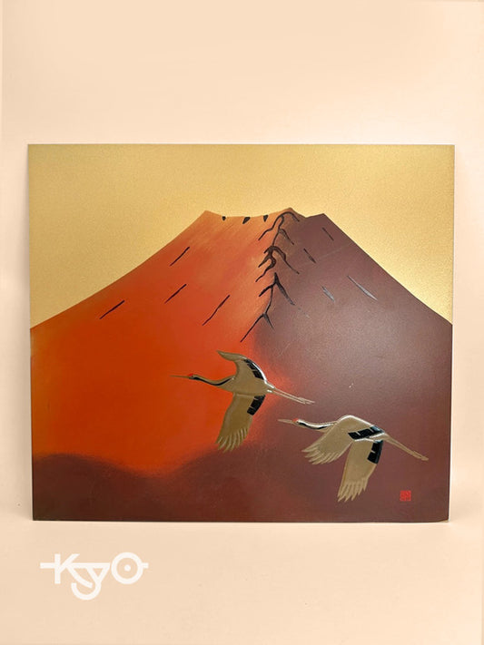 SHP58 - Red Fuji Metallic Shikishi Art Board