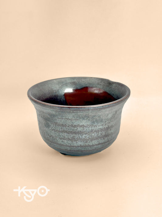 TB04 - Wabi-Sabi Teacup of Banko-Yaki Iron Glaze