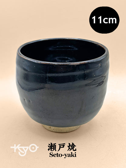 TC112 -  Seto-yaki black chawan matcha bowl 瀬戸焼