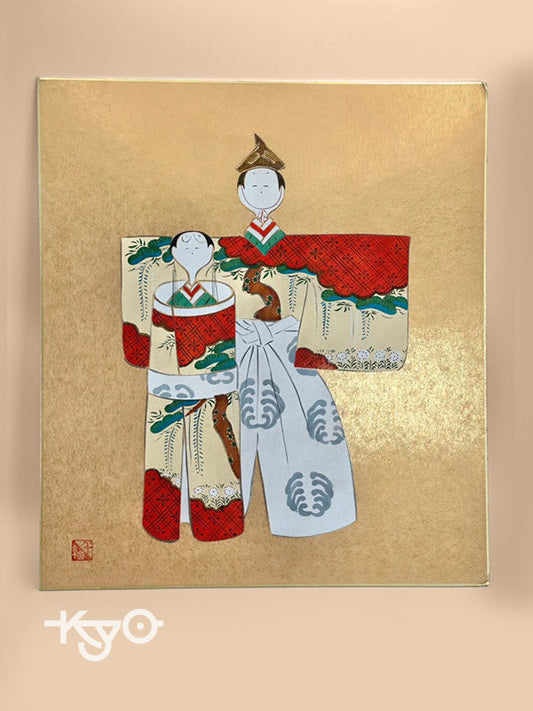 SHP28 - Shikishi artwork card in gold