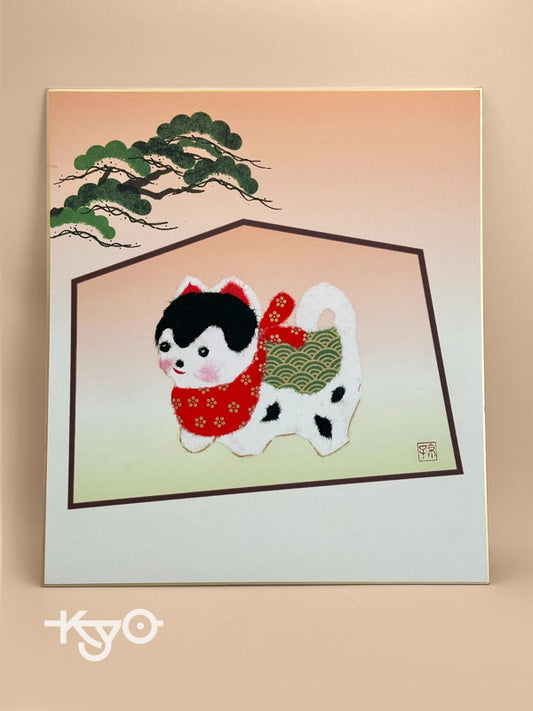 SHP49 - Japanese card Chigiri-e shikishi card