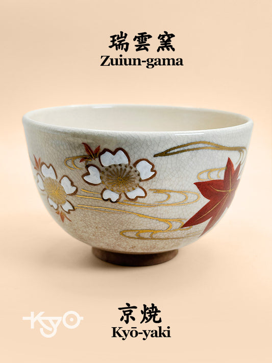 TC58 - Kyō-yaki Chawan Matcha Bowl 京焼