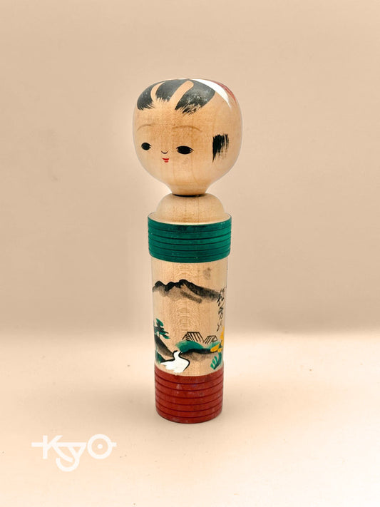 K15040 - Onsen kokeshi vintage Japanese doll