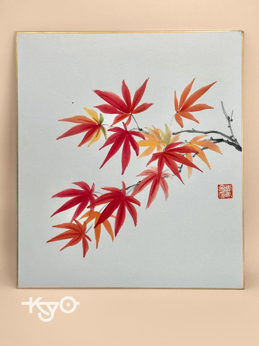 SHP78 - Orignal artwork card shikishi Maple