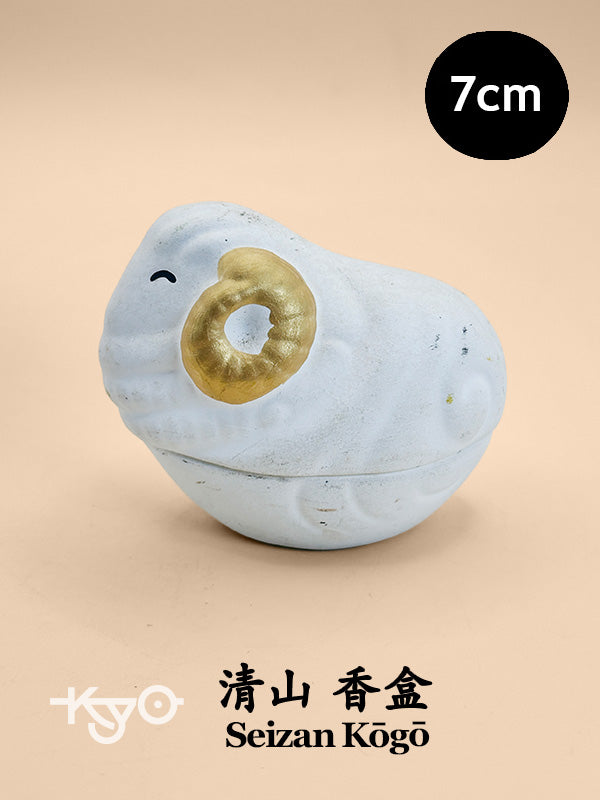 TB159 - Vintage sheep-shaped kōgō 香盒